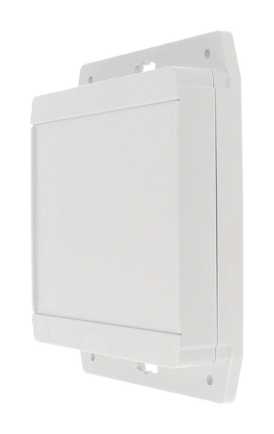 Hammond 1555QF17GY 1555F Series IP66 Flanged ABS Plastic Enclosure, Gasketed Lid, 141 x 140 x 37 mm, Light Gray.