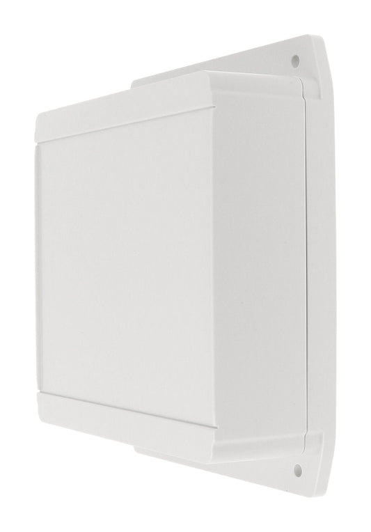 Hammond 1555R2F42GY 1555F Series Type 4X/6P Flanged Polycarbonate Enclosure, Gasketed Lid, 160 x 160 x 63 mm, Light Gray.