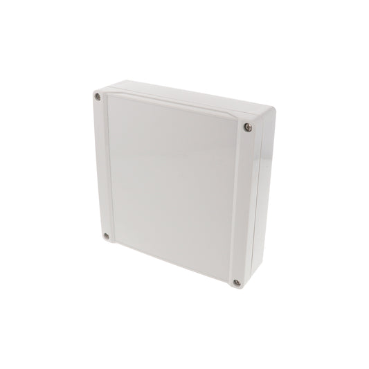 Hammond 1555RL2GY 1555 Series Type 4X/6P Polycarbonate Enclosure, Styled Lid, 160 x 160 x 45 mm, Light Gray.