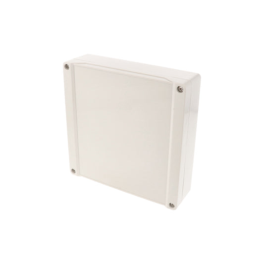 Hammond 1555RLGY 1555 Series IP66 ABS Plastic Enclosure, Styled Lid, 160 x 160 x 45 mm, Light Gray.
