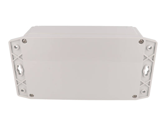 Hammond 1555U2F42GY 1555F Series Type 4X/6P Flanged Polycarbonate Enclosure, Gasketed Lid, 200 x 120 x 65 mm, Light Gray.