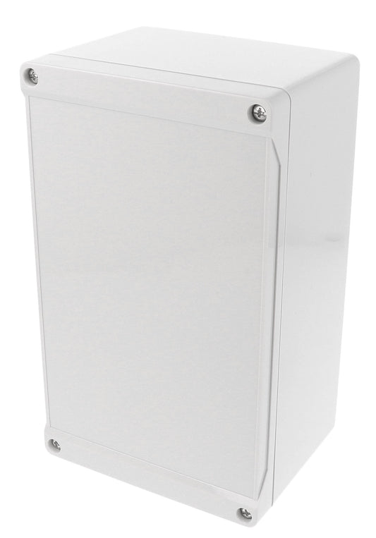 Hammond 1555U2GY 1555 Series Type 4X/6P Polycarbonate Enclosure, Styled Lid, 200 x 120 x 91 mm, Light Gray.