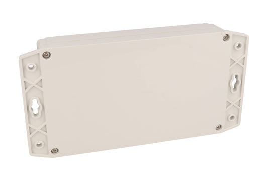 Hammond 1555UF17GY 1555F Series IP66 Flanged ABS Plastic Enclosure, Gasketed Lid, 200 x 120 x 40 mm, Light Gray.