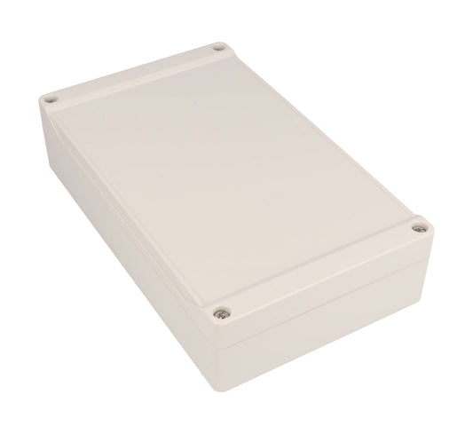 Hammond 1555ULGY 1555 Series IP66 ABS Plastic Enclosure, Styled Lid, 200 x 120 x 45 mm, Light Gray.