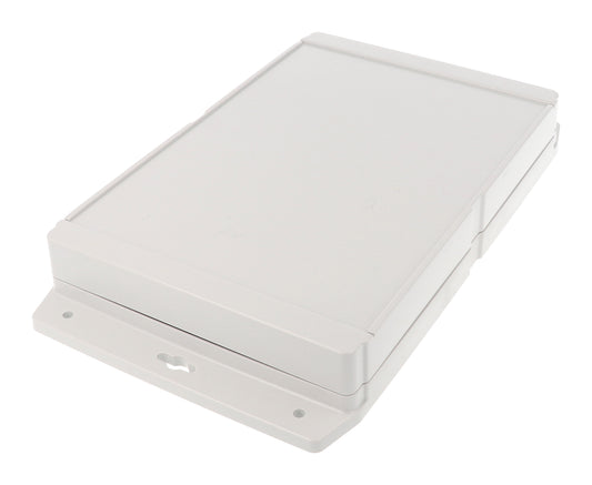Hammond 1555VA2F17GY 1555F Series Type 4X/6P Flanged Polycarbonate Enclosure, Gasketed Lid, 240 x 161 x 37 mm, Light Gray.