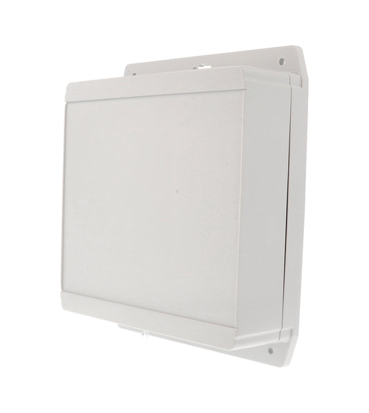 Hammond 1555W2F42GY 1555F Series Type 4X/6P Flanged Polycarbonate Enclosure, Gasketed Lid, 181 x 180 x 65 mm, Light Gray.