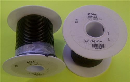 Alpha 16AWG Stranded Black Hookup Wire 1557-100BLK (100 Feet)