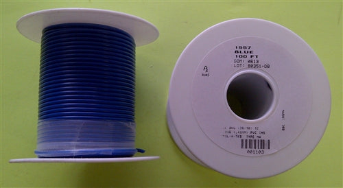 Alpha 16AWG Stranded Blue Hookup Wire 1557-100BLU (100 Feet)