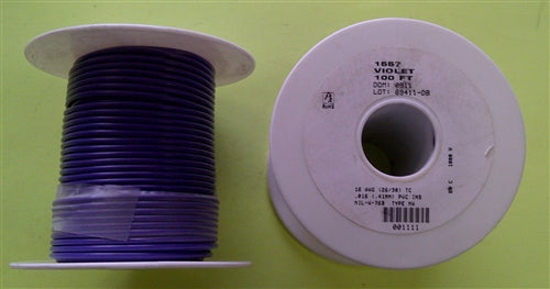 Alpha 16AWG Stranded Violet/Purple Hookup Wire 1557-100VIO (100 Feet)