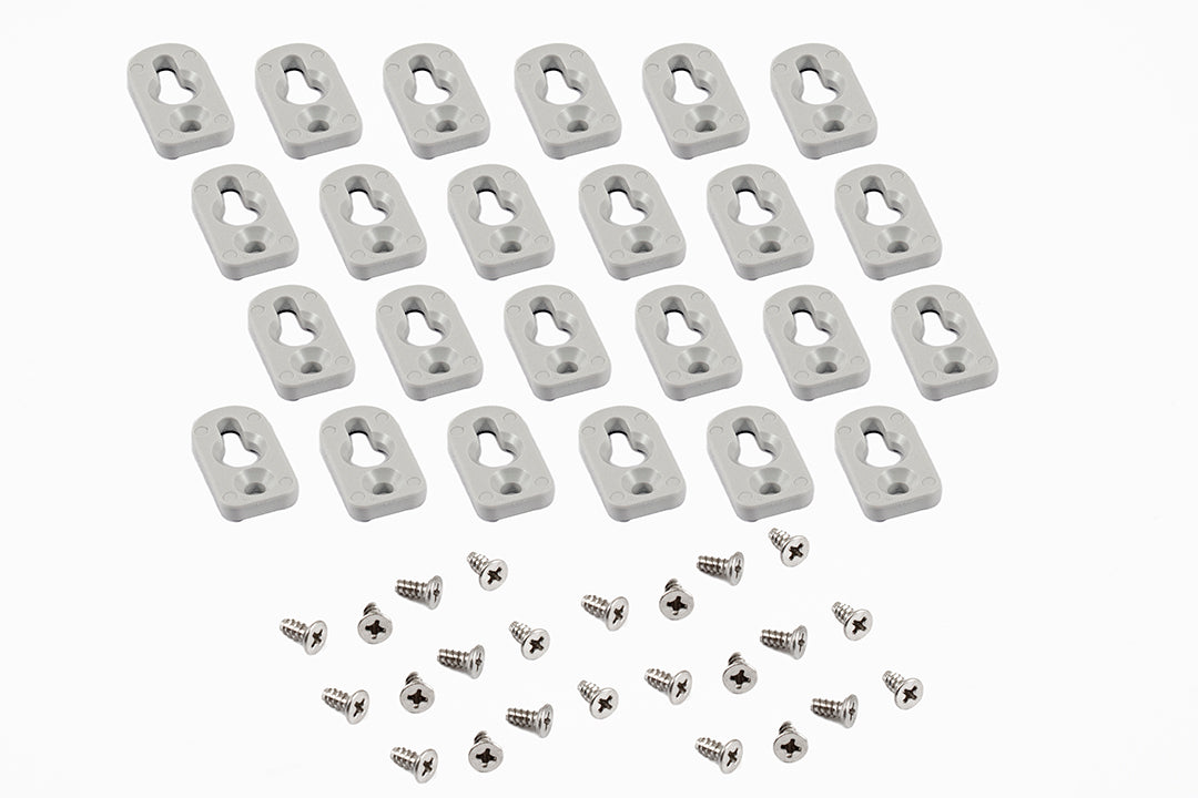 Hammond 1557FOOT2GY-24 Light Gray Polycarbonate Replacement Wall Mounting Bracket Kit, 24/Pack