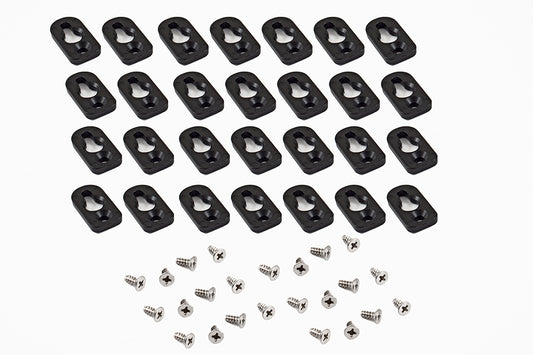 Hammond 1557FOOTBK-24 Black ABS Replacement Wall Mounting Bracket Kit, 24/Pack