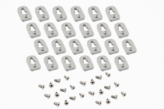 Hammond 1557FOOTGY-24 Light Gray ABS Replacement Wall Mounting Bracket Kit, 24/Pack