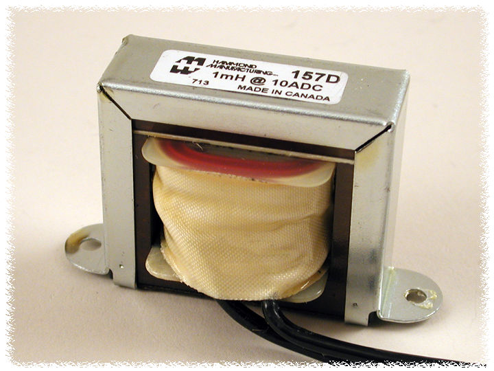 Hammond 157D Choke 1MH 10A DC 0.038 Ohms Chassis Type