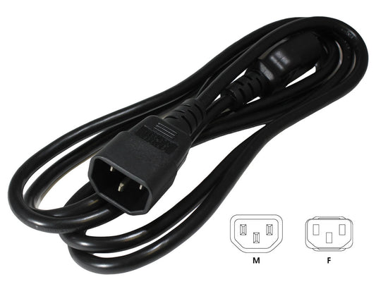 Hammond 1581C6IEC 1581C6 Series Power Cord, IEC 320-C14 to IEC 320-C13 Jumper Cord, 10A, 125VAC, 72" SVT 18/3 Cord.