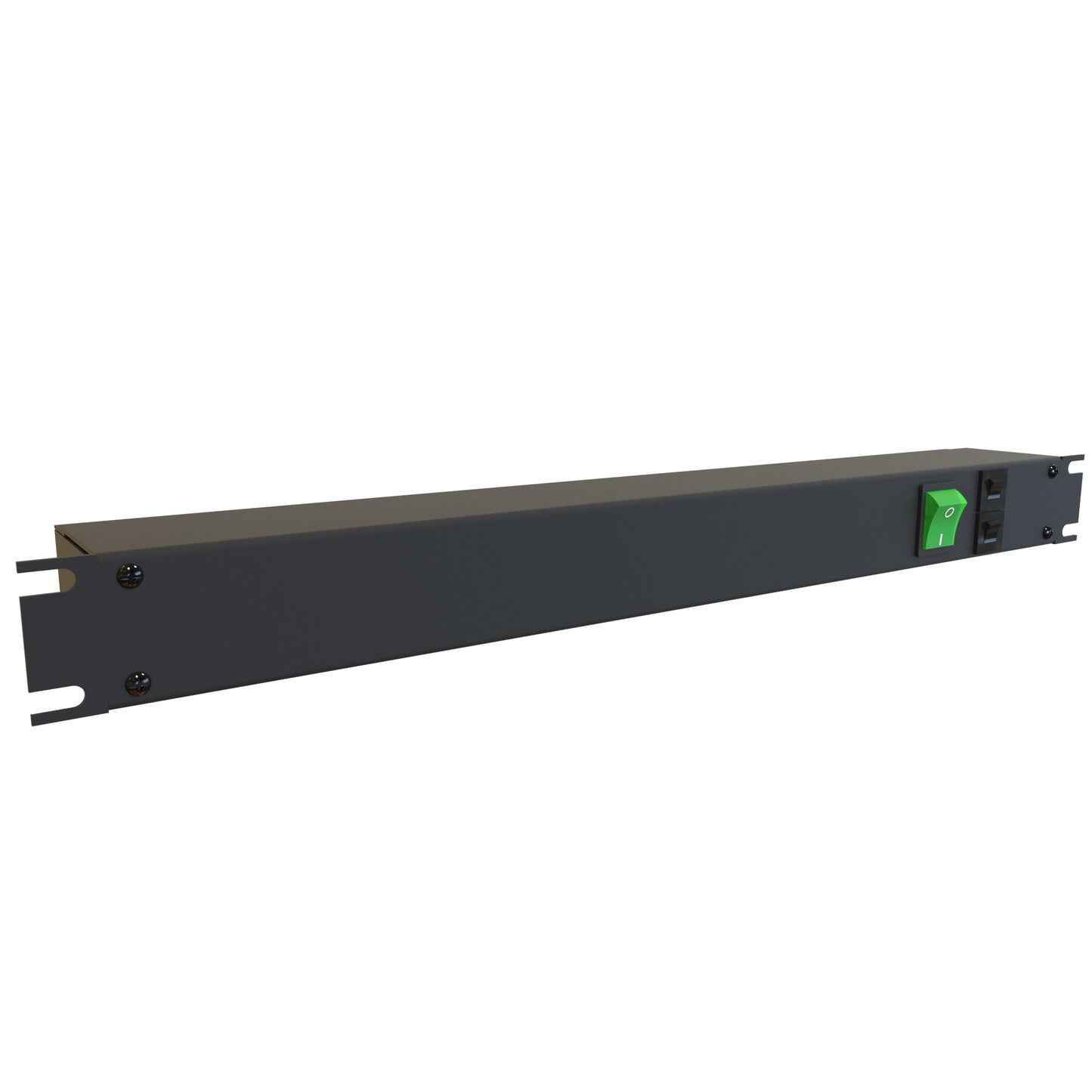 Hammond 1583H8E1BKDP IEC Rackmount Power Bar 8-Outlets On Rear 10 Amps Double Pole, Illuminated On/Off Switch