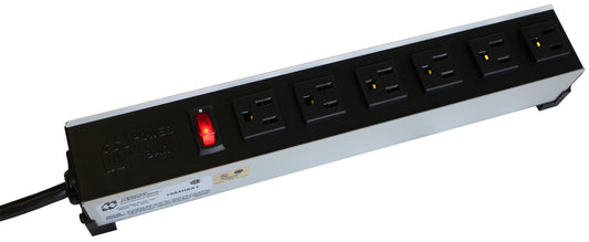 Hammond 1584H6A1 Power Bar 6 Outlet Industrial Grade 6' Cord, 125V/15A 5-15R Outlets