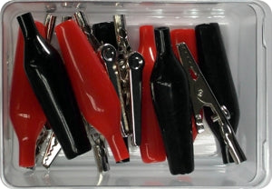 PICO 1585-91 Alligator Test Clip & Boot Assortment 10 Amp, 16 Pieces/Pack, 8 Test Clips / 4 Red and 4 Black Boots