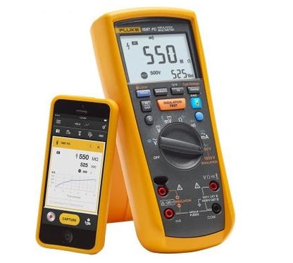Fluke 1587FC Digital Insulation Tester / Megger, 50V 100V 250V 500V 1000V Test Voltage