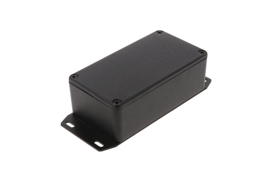 Hammond 1590B2FBK 1590 Series Diecast Aluminum Enclosure with Flanged Bottom Plate, 112 x 61 x 38 mm, Black.