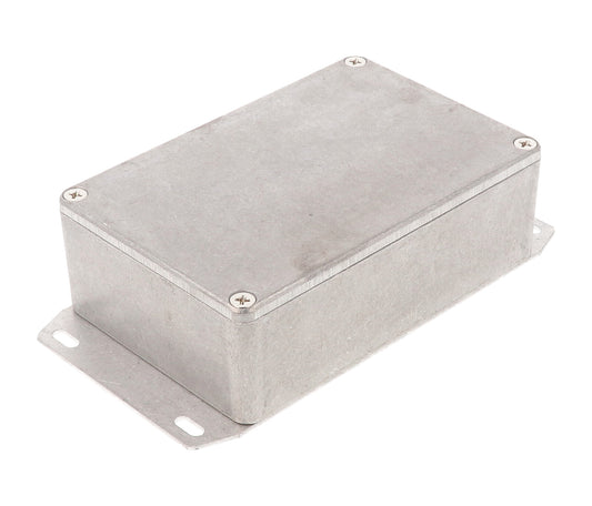 Hammond 1590B3F 1590 Series Diecast Aluminum Enclosure with Flanged Bottom Plate, 116 x 77 x 38 mm, Natural.