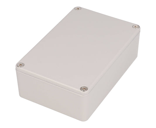 Hammond 1590B3LG 1590-STOMP Painted Diecast Aluminum Stomp Box Enclosure, Light Gray RAL 7035, 116 x 77 x 38 mm.