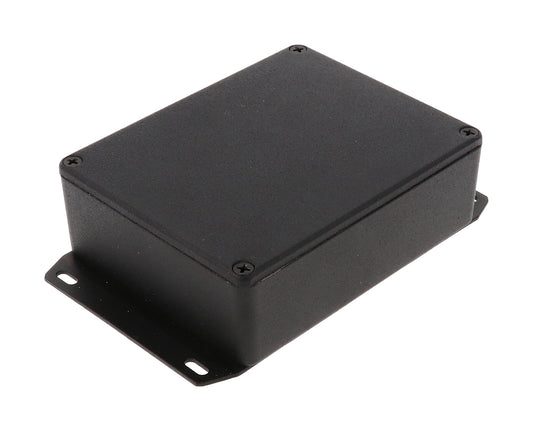 Hammond 1590BB2FBK 1590 Series Diecast Aluminum Enclosure with Flanged Bottom Plate, 120 x 94 x 38 mm, Black.