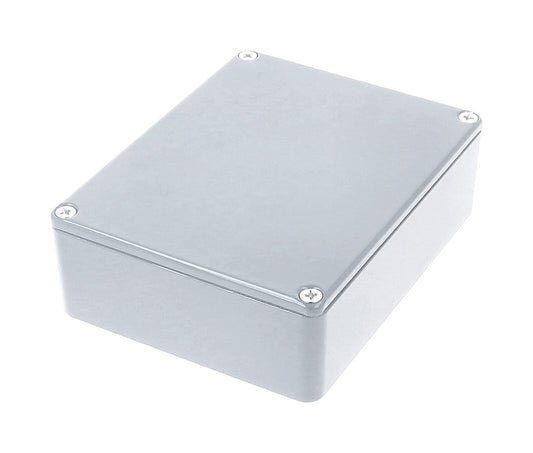 Hammond 1590BB2LG 1590-STOMP Painted Diecast Aluminum Stomp Box Enclosure, Light Gray RAL 7035, 120 x 94 x 38 mm.