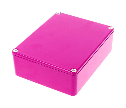Hammond 1590BB2PR 1590-STOMP Painted Diecast Aluminum Stomp Box Enclosure, Purple RAL 4008, 120 x 94 x 38 mm.