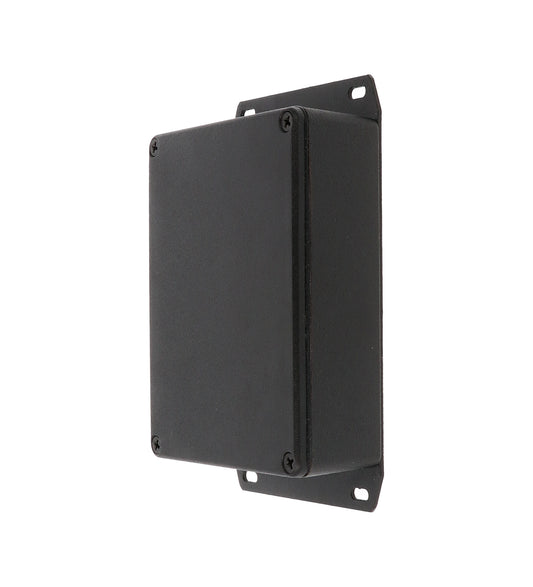 Hammond 1590BBFBK 1590 Series Diecast Aluminum Enclosure with Flanged Bottom Plate, 120 x 94 x 34 mm, Black.