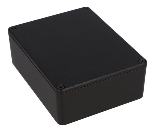 Hammond 1590BBSBK 1590 Series Diecast Aluminum Enclosure, 120 x 94 x 42 mm, Black.