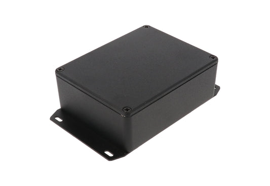 Hammond 1590BBSFBK 1590 Series Diecast Aluminum Enclosure with Flanged Bottom Plate, 120 x 94 x 42 mm, Black.