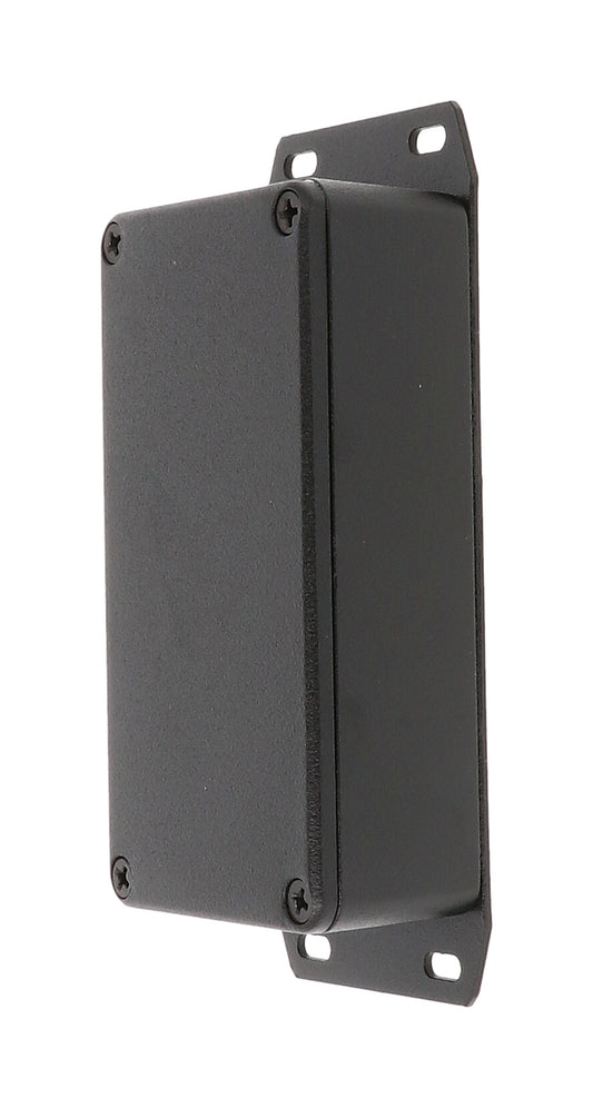 Hammond 1590BFBK 1590 Series Diecast Aluminum Enclosure with Flanged Bottom Plate, 112 x 61 x 31 mm, Black.