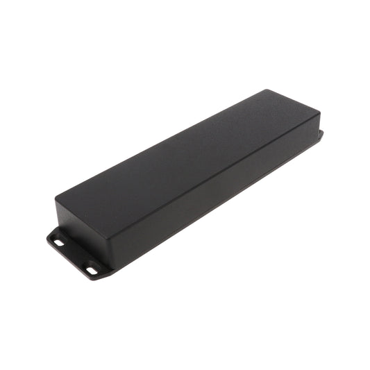 Hammond 1590BX2FLBK 1590 Series Diecast Aluminum Enclosure with Flanged Lid, 254 x 70 x 35 mm, Black.