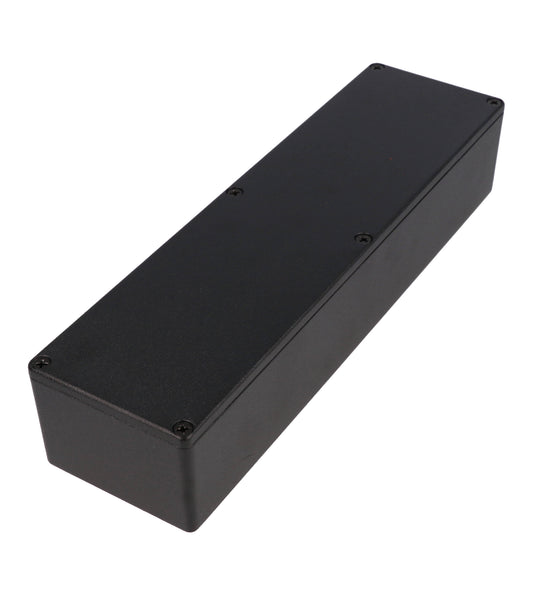 Hammond 1590BXBK 1590 Series Diecast Aluminum Enclosure, 254 x 70 x 50 mm, Black.