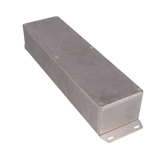 Hammond 1590BXF 1590 Series Diecast Aluminum Enclosure with Flanged Bottom Plate, 254 x 70 x 50 mm, Natural.