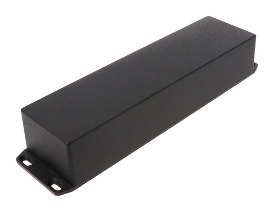 Hammond 1590BXFLBK 1590 Series Diecast Aluminum Enclosure with Flanged Lid, 254 x 70 x 50 mm, Black.
