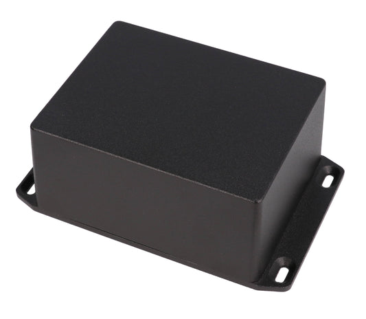 Hammond 1590CFLBK 1590 Series Diecast Aluminum Enclosure with Flanged Lid, 120 x 94 x 57 mm, Black.