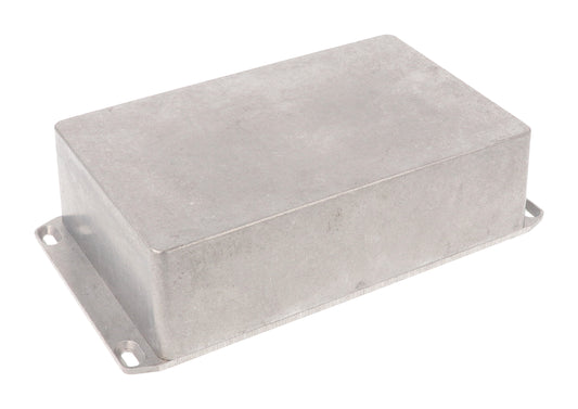 Hammond 1590DFL 1590 Series Diecast Aluminum Enclosure, Flanged Lid, IP54, 188 mm x 120 mm x 56 mm, Diecast Aluminum/Natural.