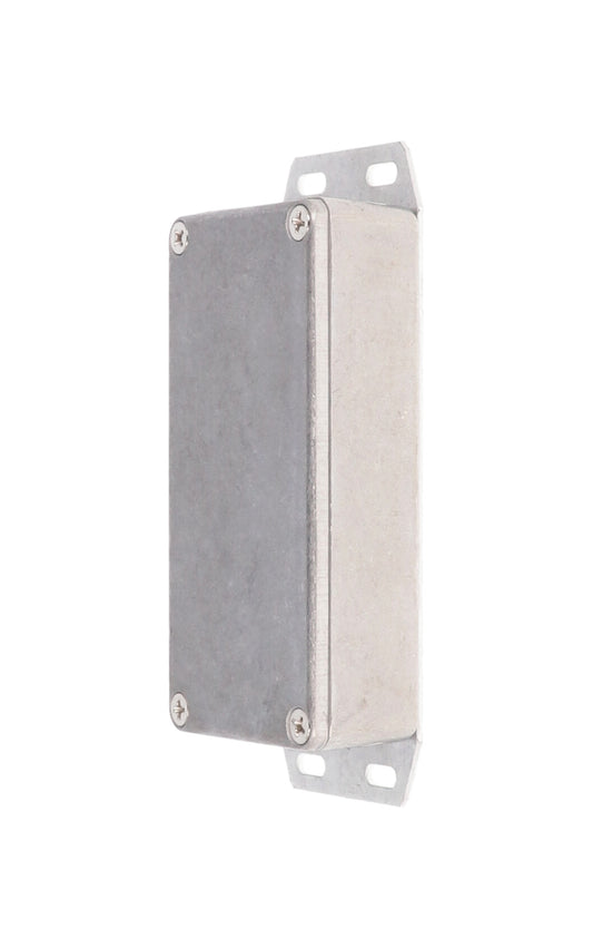 Hammond 1590GF 1590 Series Diecast Aluminum Enclosure, Flanged Bottom Plate, IP54, 100 mm x 50 mm x 26 mm, Diecast Aluminum/Natural.