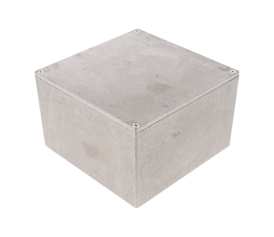 Hammond 1590K 1590 Series Diecast Aluminum Enclosure, No Mounting Flanges, IP54, 125 mm x 125 mm x 79 mm, Diecast Aluminum/Natural.