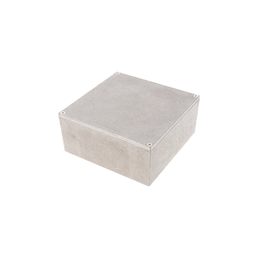 Hammond 1590KK 1590 Series Diecast Aluminum Enclosure, No Mounting Flanges, IP54, 125 mm x 125 mm x 57 mm, Diecast Aluminum/Natural.