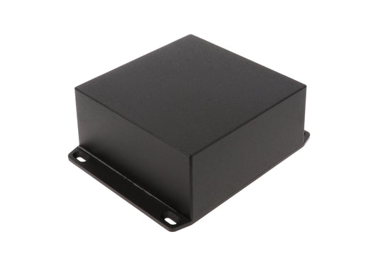 Hammond 1590KKFLBK 1590 Series Diecast Aluminum Enclosure, Flanged Lid, IP54, 125 mm x 125 mm x 57 mm, Diecast Aluminum/Black.