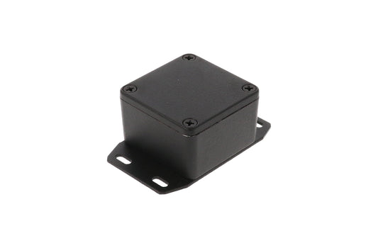 Hammond 1590LBFBK 1590 Series Diecast Aluminum Enclosure, Flanged Bottom Plate, IP54, 51 mm x 51 mm x 31 mm, Diecast Aluminum/Black.
