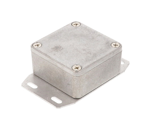 Hammond 1590LLBF 1590 Series Diecast Aluminum Enclosure, Flanged Bottom Plate, IP54, 51 mm x 51 mm x 25 mm, Diecast Aluminum/Natural.