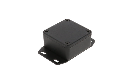 Hammond 1590LLBFBK 1590 Series Diecast Aluminum Enclosure, Flanged Bottom Plate, IP54, 51 mm x 51 mm x 25 mm, Diecast Aluminum/Black.