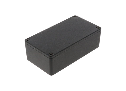 Hammond 1590N1BK 1590 Series Diecast Aluminum Enclosure, No Mounting Flanges, IP54, 121 mm x 66 mm x 40 mm, Diecast Aluminum/Black.