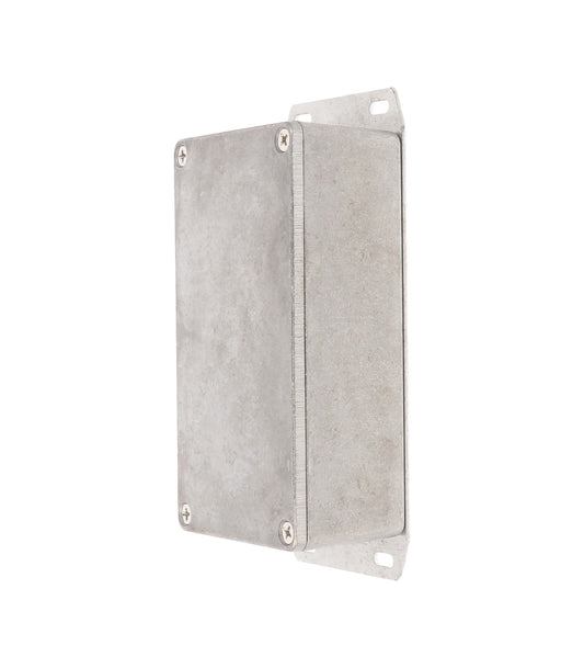 Hammond 1590N1F 1590 Series Diecast Aluminum Enclosure, Flanged Bottom Plate, IP54, 121 mm x 66 mm x 40 mm, Diecast Aluminum/Natural.