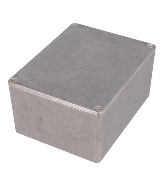 Hammond 1590PP 1590-RIBBED Series Diecast Aluminum Enclosure with Internal Ribs, No Mounting Flanges, IP54, 121 mm x 85 mm x 61 mm, Diecast Aluminum/Natural.