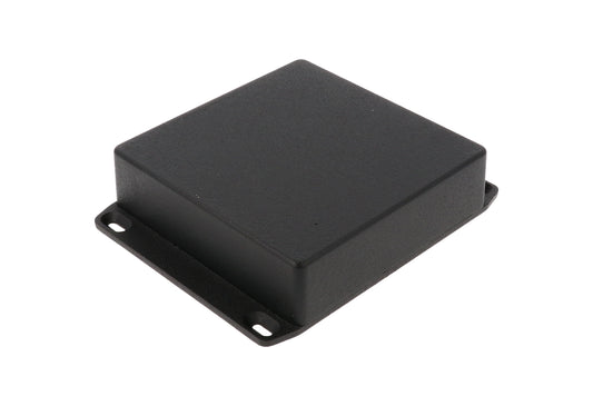 Hammond 1590QFLBK 1590 Series Diecast Aluminum Enclosure, Flanged Lid, IP54, 120 mm x 120 mm x 34 mm, Diecast Aluminum/Black.