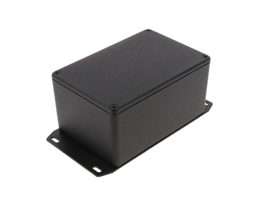 Hammond 1590TFBK Black Aluminum Diecast Enclosure Flanged, 4.74" x 3.13" x 2.17"